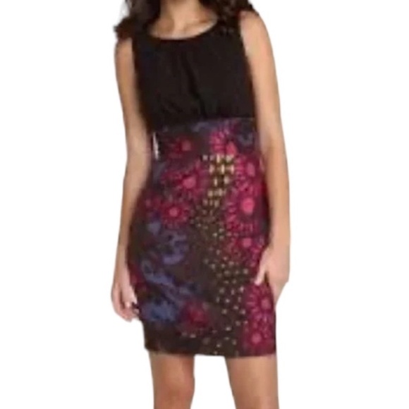 TRINA TURK - Pure Silk skirt Tory Sheath Dress Lined Womens Sz 4 - Picture 1 of 15